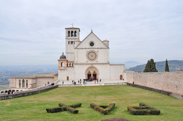 Italy, Italia. Assisi basilica di San Francesco