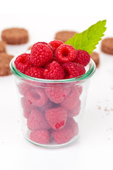 Himbeeren im Glas