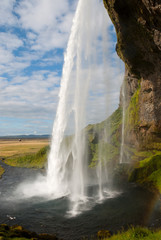 Panele Szklane  Wodospad Seljalandsfoss w południowej Islandii