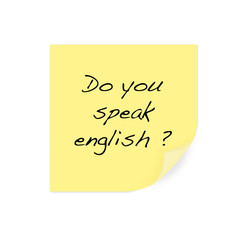 post it : do you speak english ?