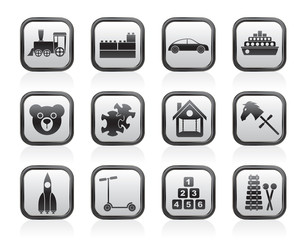 Different Kinds of Toys Icons - Vector Icon Set