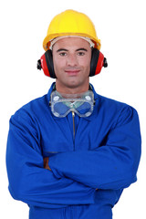 Portrait of a well-protected tradesman