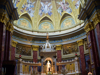 High Altar of Cathedral of St Stephan in Budapest Hungary