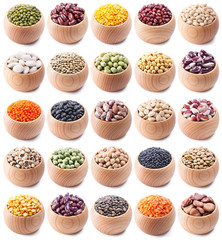 legumes collection isolated on white
