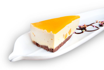 Cheese cake with clipping path