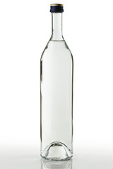 Bottle of vodka isolated on white