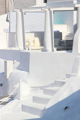 Classical Greek architecture of the streets in Oia