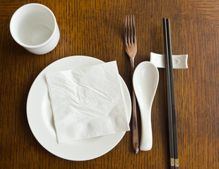 view of dinner place setting.