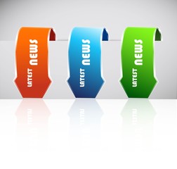 abstract colorful shiny arrow Paper tags vector