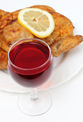 Chicken and wine