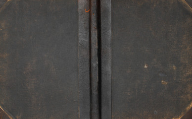 Antique leather book cover.