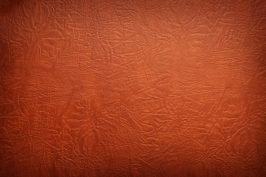Brown leather texture closeup.