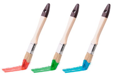 Three paintbrushes