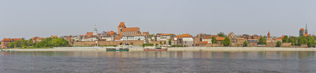 Toruń, Vistula, city panorama - obrazy, fototapety, plakaty
