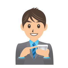 サラリーマン D BI スマートフォン イラスト