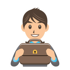 サラリーマン D BI バッグ イラスト