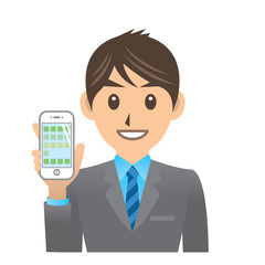 サラリーマン D IT スマートフォン イラスト