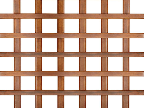 wooden lattice isolated