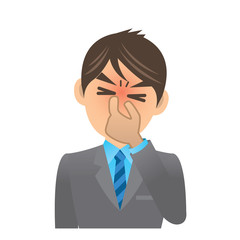 サラリーマン D 病気 眼精疲労 イラスト