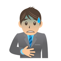 サラリーマン D 病気 腹痛 イラスト