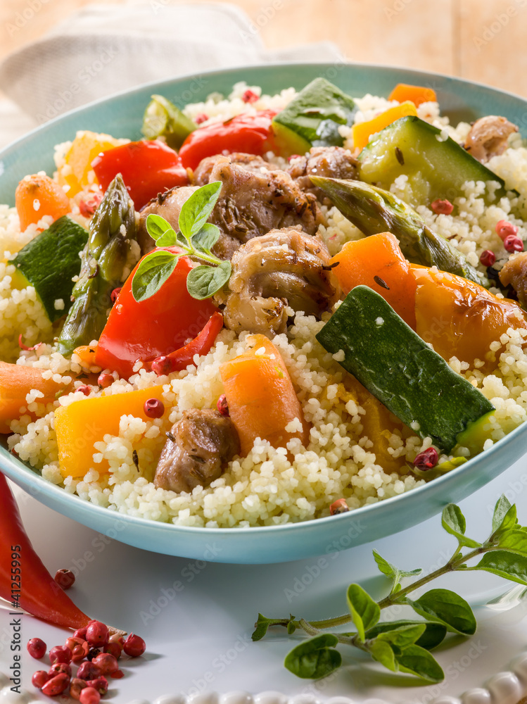 Canvas Prints cous cous with meat  and vegetables