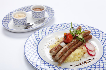 sausages and potatoes