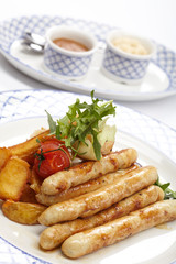 sausages and potatoes