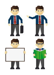 Businessman cartoon office vector
