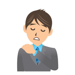 サラリーマン D 風邪 肩こり イラスト