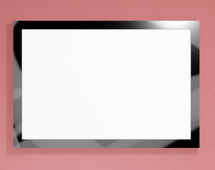 TV Monitor With White Blank Copyspace Or Copy Space