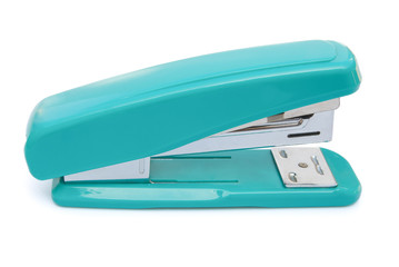 blue stapler with clipping path