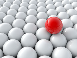 Individuality balls 3d render illustration