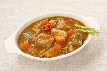 Thai delicious pork curry