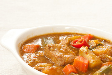 Thai delicious pork curry