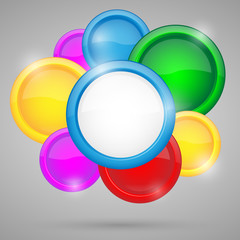 Abstract background with circles. Vector illustration.