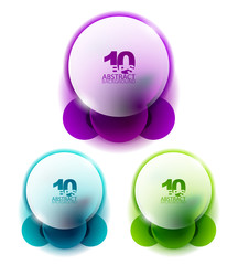 Technology abstract symbols