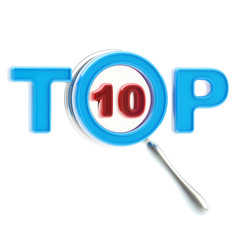 Top-10 under the magnifier isolated
