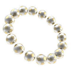 Sport football circle frame isolated