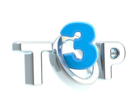 Top-3 emblem symbol isolated