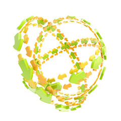 Made of arrow orbit route sphere isolated