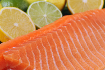 Salmon fillet.