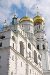 Fototapeta na wymiar Moscow Kremlin inside, The Ivan the Great Bell-Tower complex
