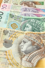 Obraz na płótnie Canvas Polish money : 200, 100, 20 and 10 zloty notes