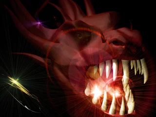 Rolgordijnen hoofd van de demon © kuco
