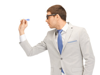businessman with dart