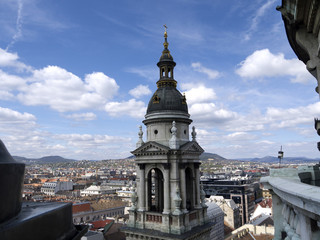 View from the dome of St Stephans Cathedral Budapest Hungary