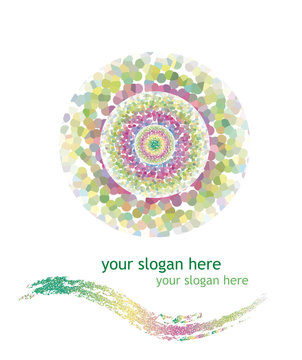 Esoterik, Mantra, Achtsamkeit, Meditation und Entspannung, Ruhe und Heilung finden, Kraft und Mut sch&ouml;pfen, Glauben st&auml;rken, Logo, jin yang, feng shui