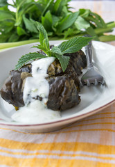 Stuffed dock leaves