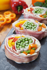Pork Stuffed With Vegetables and Cheese