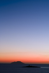 Fototapeta premium Island at sunset